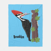 Cue grappige illustratie van de cartoon van pileaa fleece deken (Voorkant)