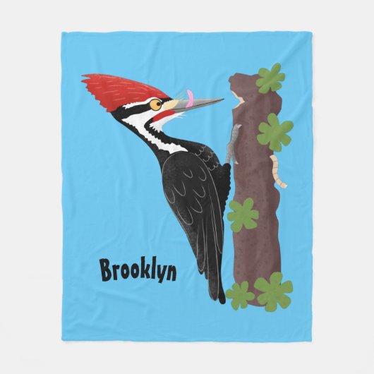 Cue grappige illustratie van de cartoon van pileaa fleece deken (Voorkant)