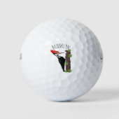 Cue grappige illustratie van de cartoon van pileaa golfballen (Voorkant)