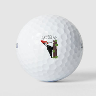 Cue grappige illustratie van de cartoon van pileaa golfballen