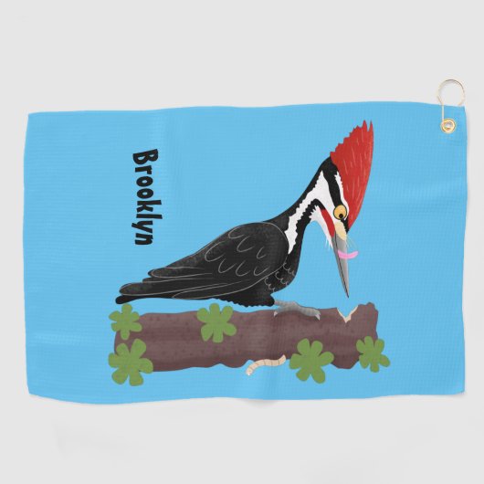 Cue grappige illustratie van de cartoon van pileaa golfhanddoek (Horizontaal)