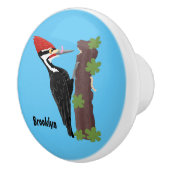 Cue grappige illustratie van de cartoon van pileaa keramische knop (Rechts)