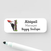 Cue grappige illustratie van de cartoon van pileaa naamplaatje (In situ)