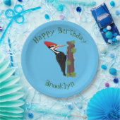 Cue grappige illustratie van de cartoon van pileaa papieren bordje (Feest)