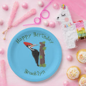 Cue grappige illustratie van de cartoon van pileaa papieren bordje (Feest)