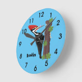 Cue grappige illustratie van de cartoon van pileaa ronde klok (Hoek)