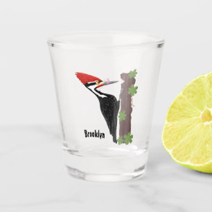 Cue grappige illustratie van de cartoon van pileaa shot glas