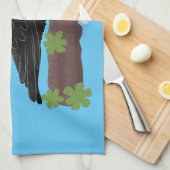 Cue grappige illustratie van de cartoon van pileaa theedoek (Quarter Fold)