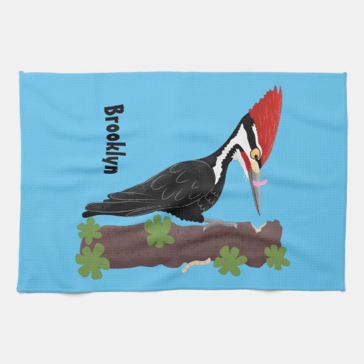 Cue grappige illustratie van de cartoon van pileaa theedoek (Horizontaal)