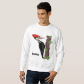 Cue grappige illustratie van de cartoon van pileaa trui (Voorkant volledig)