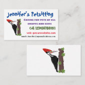 Cue grappige illustratie van de cartoon van pileaa visitekaartje (Voorkant / Achterkant)