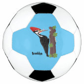 Cue grappige illustratie van de cartoon van pileaa voetbal (Voorkant)