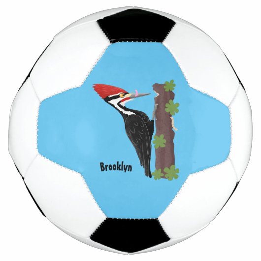 Cue grappige illustratie van de cartoon van pileaa voetbal (Voorkant)