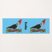 Cue grappige illustratie van de cartoon van pileaa yogamat (Achterkant (horizontaal))