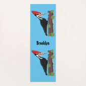 Cue grappige illustratie van de cartoon van pileaa yogamat (Achterkant)