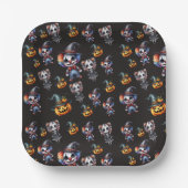 Cue Halloween Papieren Bordje (Voorkant)