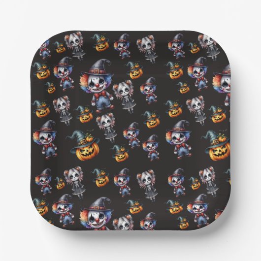 Cue Halloween Papieren Bordje (Voorkant)