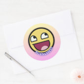 Cue happy emoji sticker (Envelop)