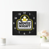 Cué movie home theater room decor clock vierkante klok (Huis)