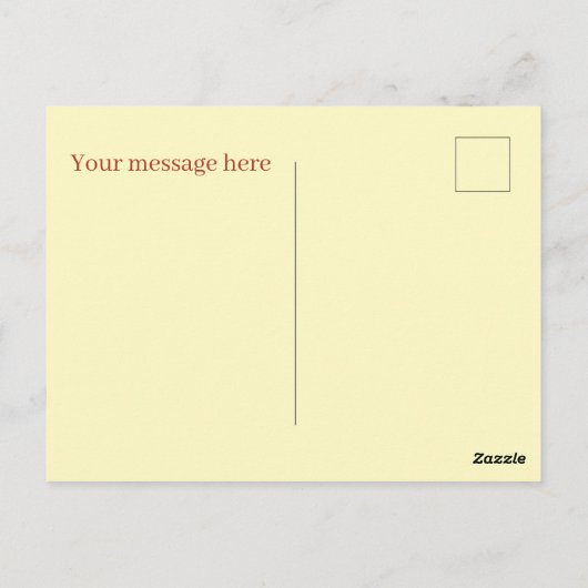 Cue oranje fruitliefhebbers bericht toevoegen briefkaart (Achterkant)