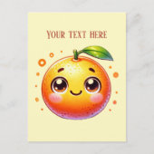 Cue oranje fruitliefhebbers bericht toevoegen briefkaart (Voorkant)