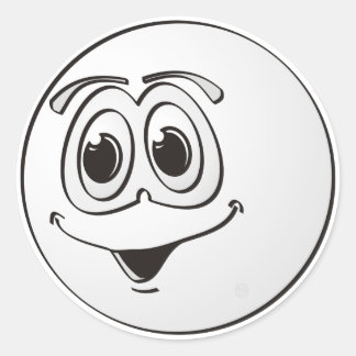 Cue Pool Ball Cartoon Ronde Sticker