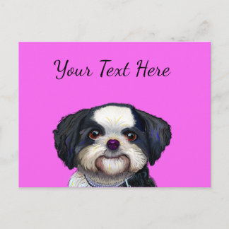 Cue Shih Tu Dog Design, schattig puppy afbeelding Briefkaart