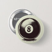 Cue-t Eight Ball Ronde Button 5,7 Cm (Voorkant /achterkant)