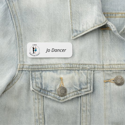 Cued Ballroom Dance Name Badge (In situ)
