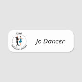Cued Ballroom Dance Name Badge (Voorkant)