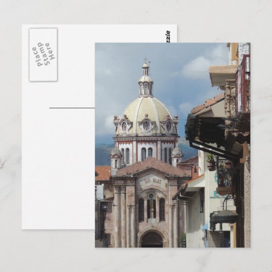 Cuenca Ecuador - Iglesia de San Blas Briefkaart (Voorkant / Achterkant)