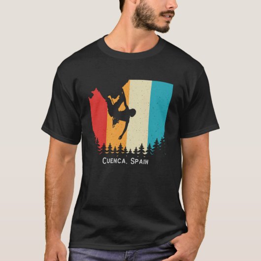  Cuenca, Spanje rotsklimmen Bouldering Mou T-shirt (Voorkant)