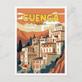 Cuenca Spanje vintage reisillustratie Briefkaart (Voorkant)