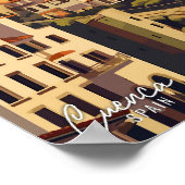 Cuenca Spanje Vintage Travel Illustratie Poster (Hoek)