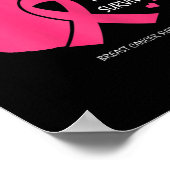 Cuene 1 Year Breast Cancer Free Pink Survivor Gift Poster (Hoek)