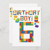 Cuene 6th Birthday Gift 6 Years Old Block Building (Voorkant / Achterkant)