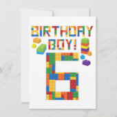 Cuene 6th Birthday Gift 6 Years Old Block Building (Achterkant)