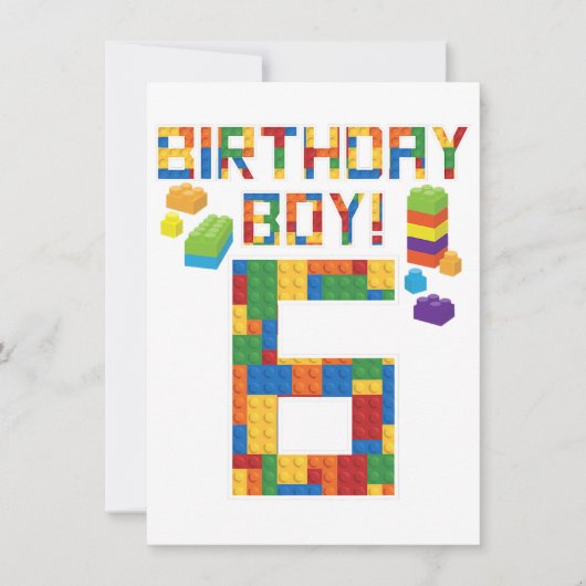 Cuene 6th Birthday Gift 6 Years Old Block Building (Voorkant)