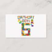Cuene 6th Birthday Gift 6 Years Old Block Building Informatiekaartje (Achterkant)