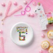 Cuene 6th Birthday Gift 6 Years Old Block Building Papieren Kommen (Feest)