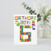 Cuene 6th Birthday Gift 6 Years Old Block Building Save The Date (Staand voorkant)