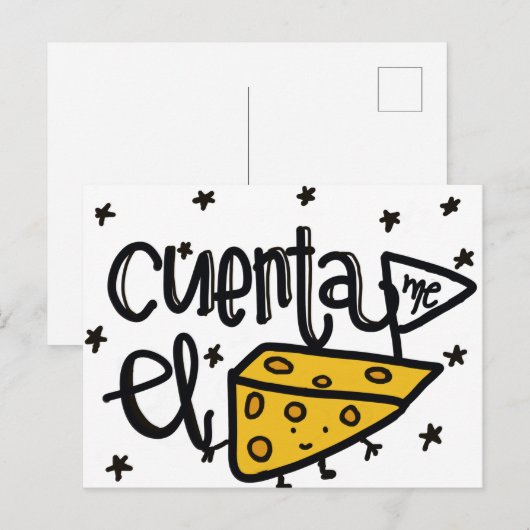 Cuenta me el queso.t briefkaart (Voorkant / Achterkant)