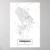 Cuernavaca, Mexico (zwart op wit) Poster (Voorkant)