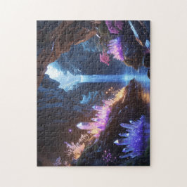 Cueva de cristal con cascada mágica legpuzzel