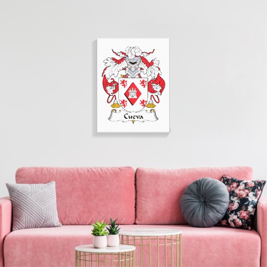 Cueva Family Crest Canvas Afdruk (Insitu (Woonkamer))