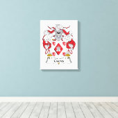 Cueva Family Crest Canvas Afdruk (Insitu (Houten vloer))