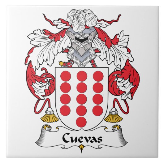 Cuevas Family Crest Tegeltje (Voorkant)