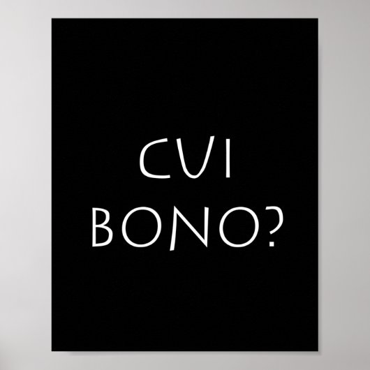 Cui bono poster (Voorkant)