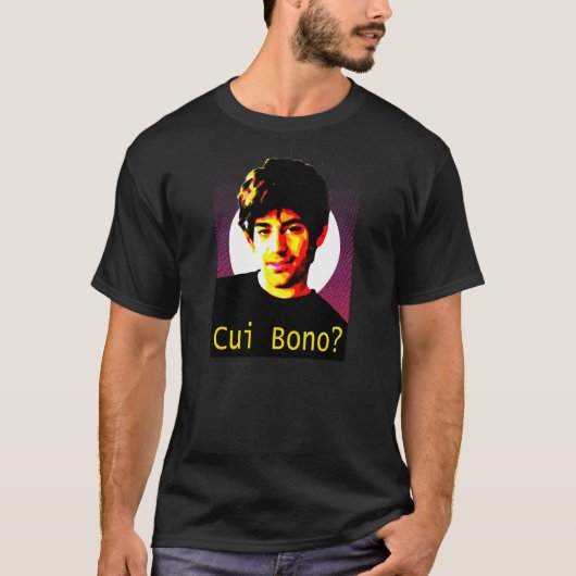 Cui Bono : RIP Aaron Swartz T-shirt (Voorkant)