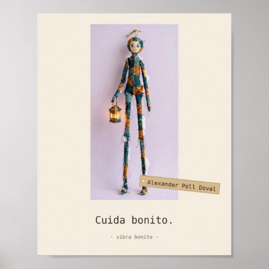 Cuida bonito — Speelgoed van Stof Poster (Voorkant)